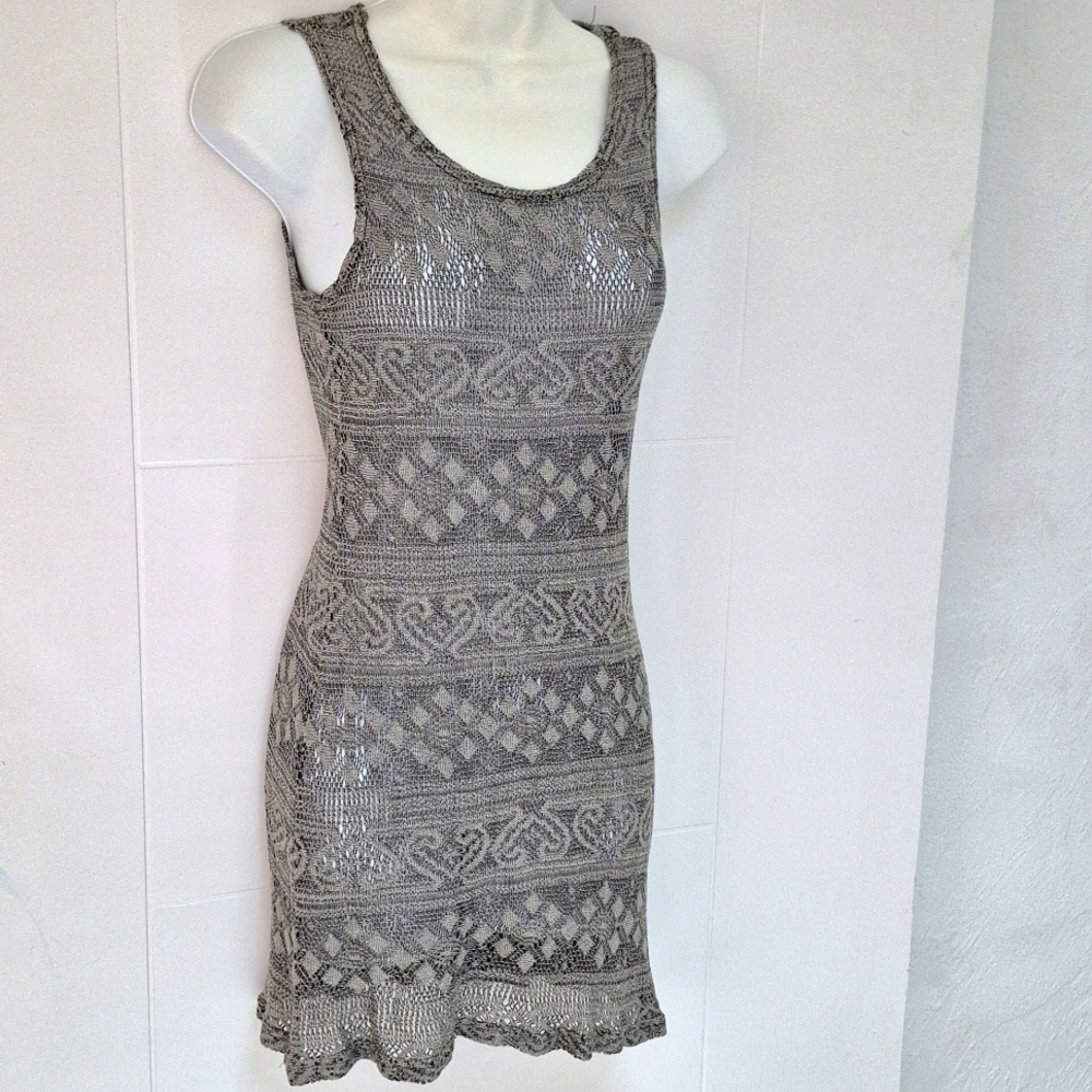 Vintage cloud 8 Sheath Crochet Mesh Dress Cover 90s Y2K